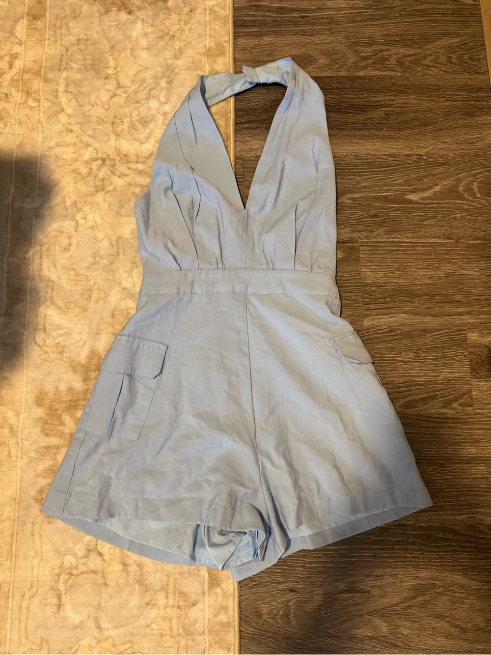 DO+BELight Blue Halter One-Piece Romper